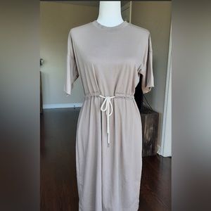 Everlane Luxe Cotton Tie-Front Tee Dress XS